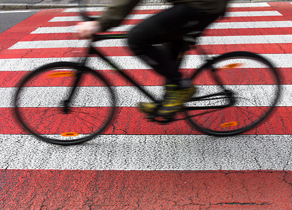 Bike riding on the sidewalk